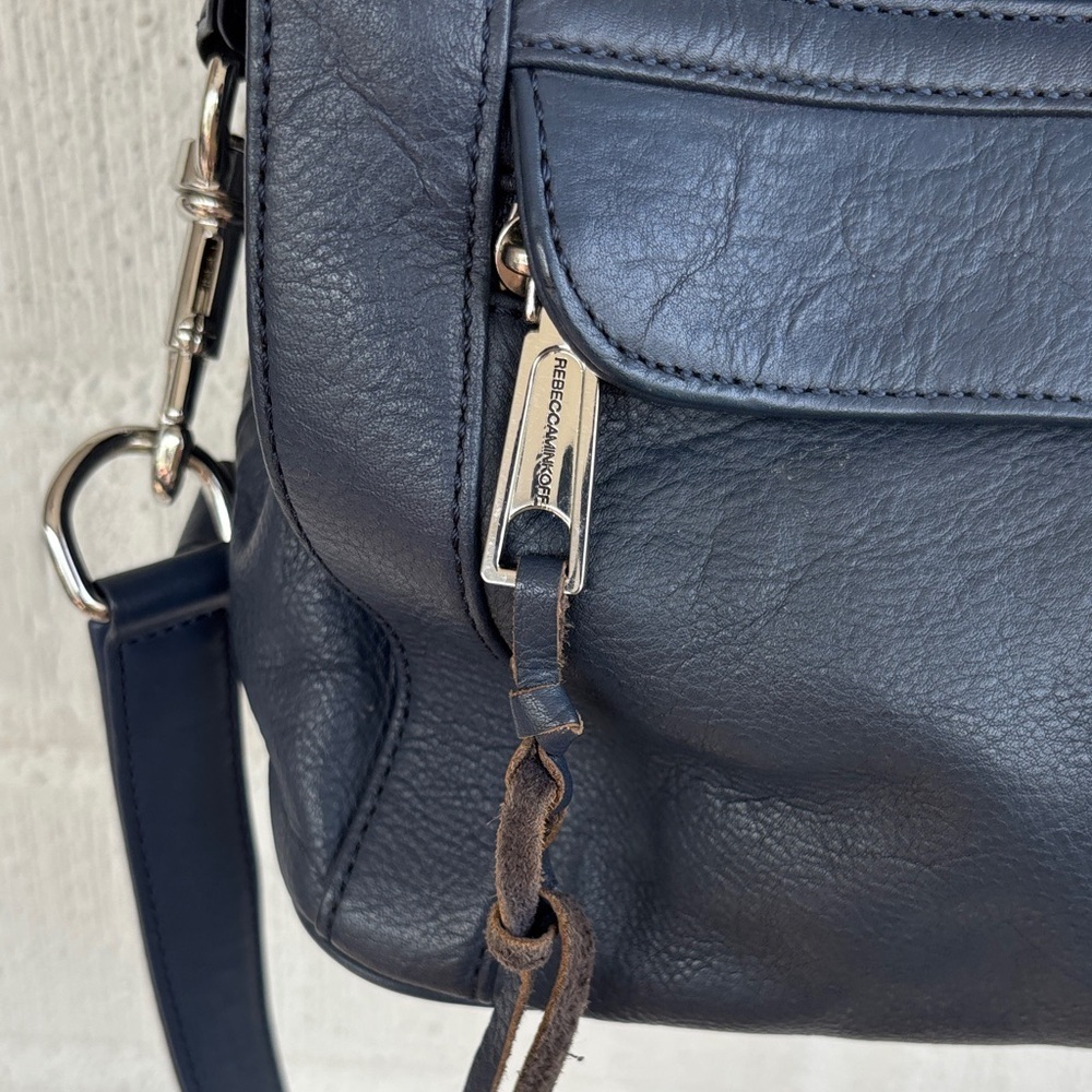 Rebecca Minkoff Leather Dark Blue MAB Crossbody Satchel - Picture 3 of 12